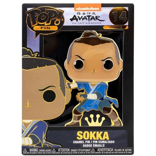 Funko POP Avatar Sokka Large Ename bedž 10cm slika 4