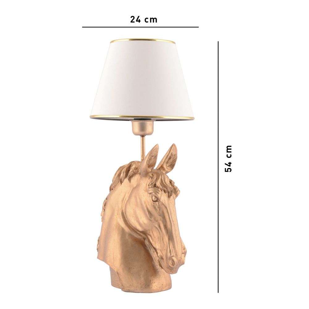 Stolna Lampa s Motivom Konja - Bijelo Zlato slika 6
