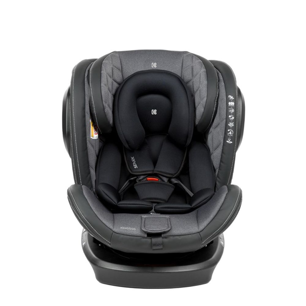 Kikka Boo Rotirajuća autosjedalica Stark 0-36kg Isofix, Dark Grey slika 2