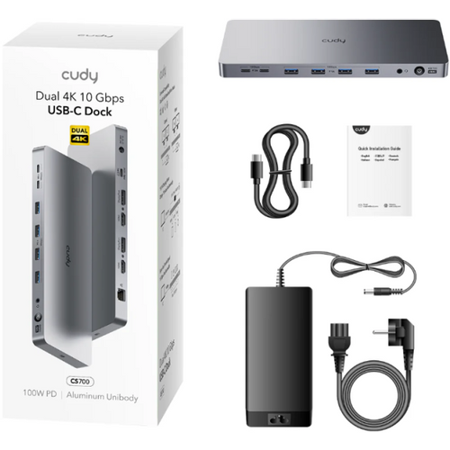 Cudy CS700 13-IN-1 10Gbps USB-C Dual 4K Docking Station | 150W PSU slika 5