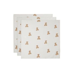 Jollein Muslin pelene Teddy Bear 70x70cm, 3kom