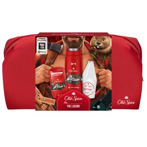 Old Spice poklon paket Lumberjack dezodorans, 3u1 šampon za kosu lice i tijelo, after shave losion + toaletna torbica