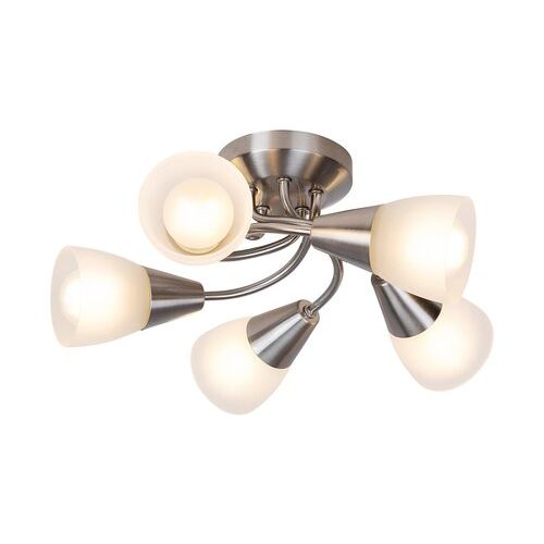 Rabalux Connor plafonska lampa, saten hrom/ opal staklo, E14 5X 40W slika 2