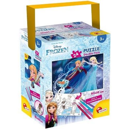 Ls mini puzzle frozen, 24 kom, 4 flomastera slika 1