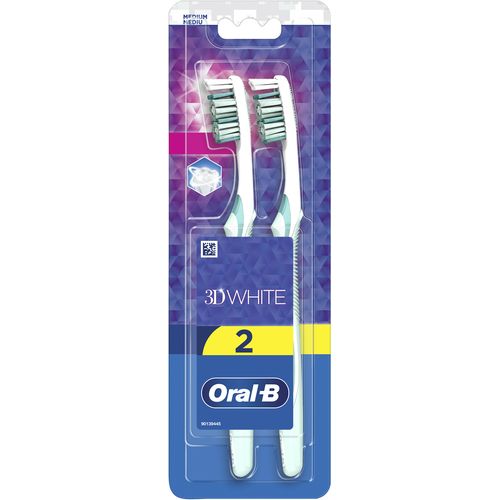 Oral-B 3D White Duo četkica za zube Medium 1kom+1 kom gratis slika 1