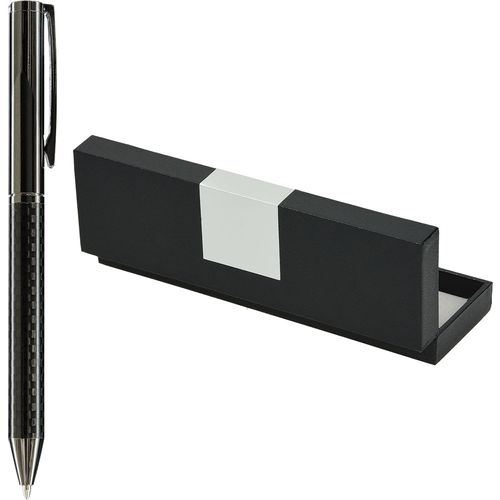 Set pisaći Wellington Carbon Kemijska olovka antracit siva u poklon kutiji slika 1