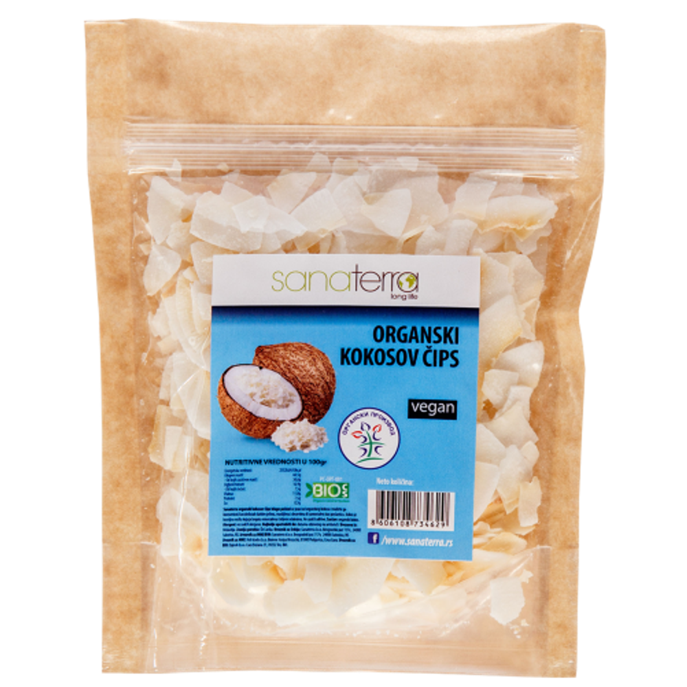 Sanaterra Organski kokosov čips 50 g slika 1