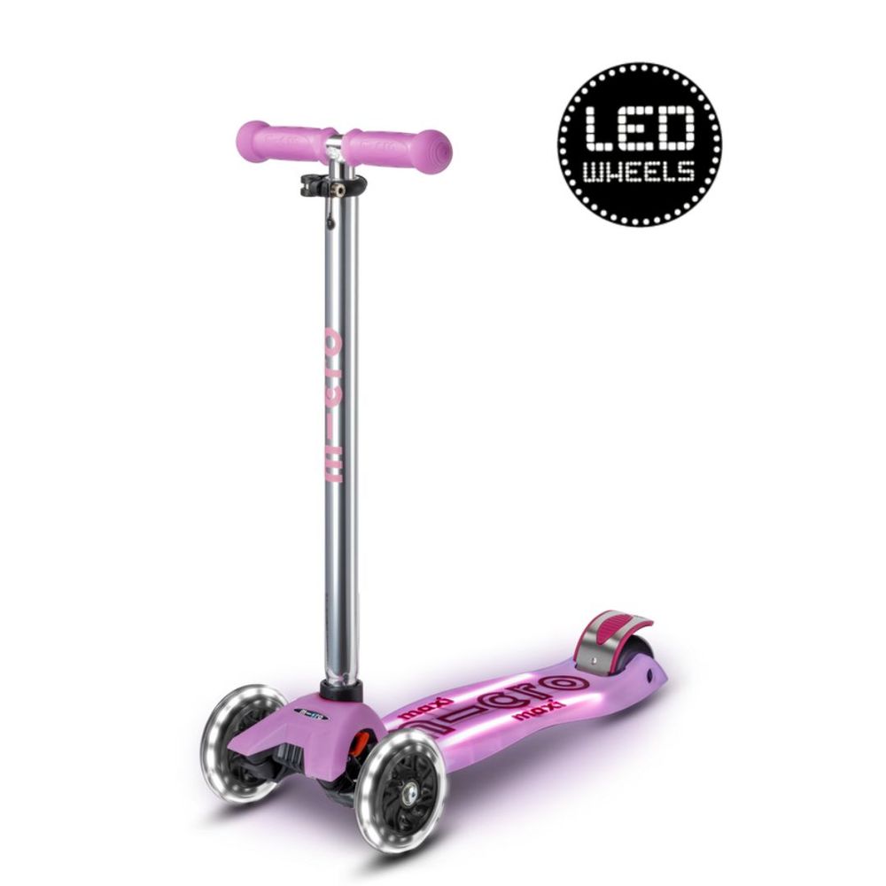 Micro Romobil Maxi Deluxe Glow LED Plus, Luminous Purple slika 1