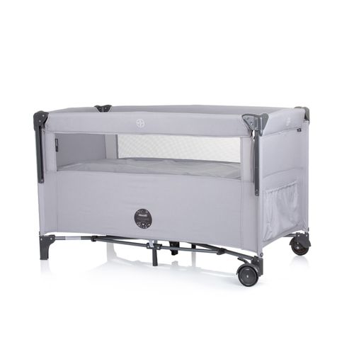 Chipolino putni krevetić s pomičnom stranicom Relax Ash Grey Linen slika 2