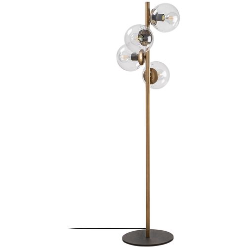 Opviq Podna lampa FAZE 116, zlatna, metal- staklo, 32 x 32 cm, visina 130 cm, promjer kugle 15 cm, duljina kabla 200 cm, 4 X E27 40 W, Faze - NT - 116 slika 1