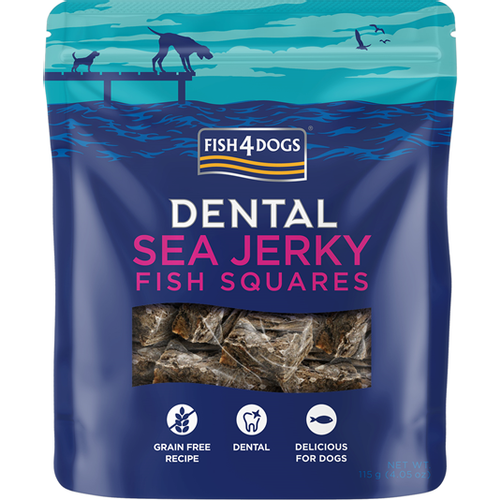 Fish4Dogs  Dental Sea Jerky Squares 115 g slika 1