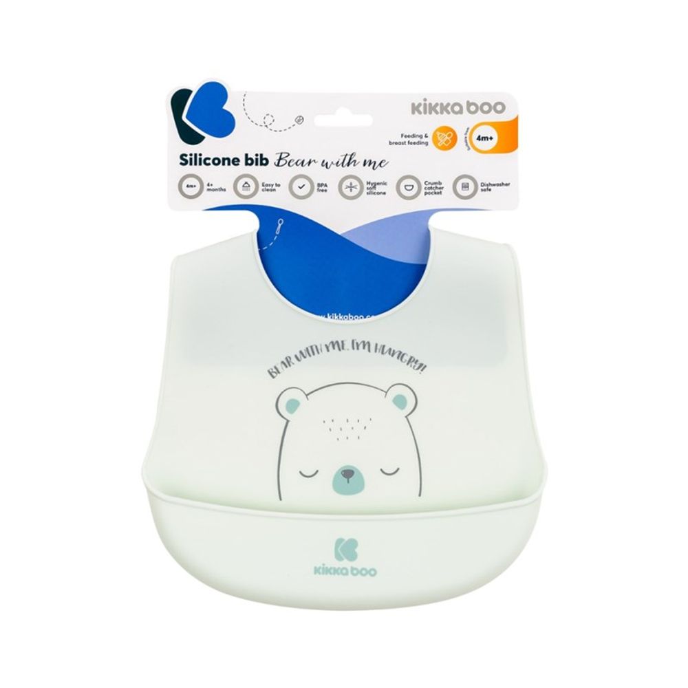 Kikka Boo Silikonski siperak Bear With Me, Mint slika 2