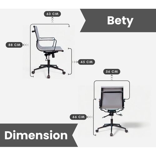 Bety Work - Grey Grey Office Chair slika 6