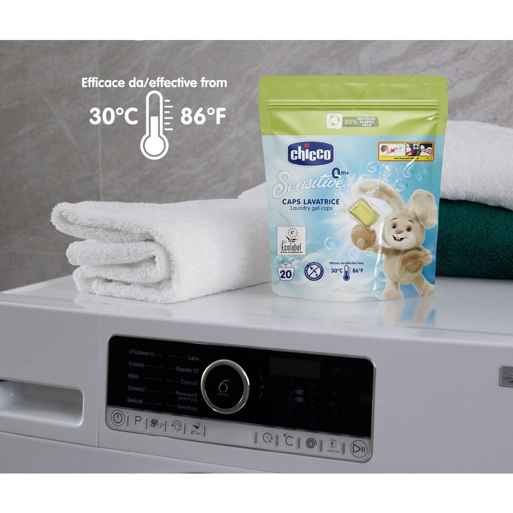 Chicco Deterdžent za veš u kapsulama Sensitive 0m+ 20kom slika 4