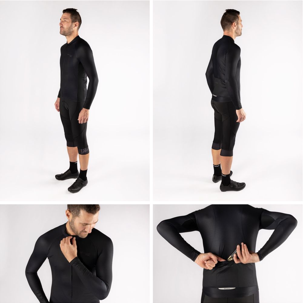 Force Majica dugih rukava za biciklizam Pure Black slika 3