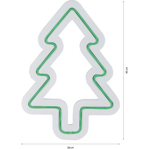 Wallity Ukrasna plastična LED rasvjeta, Christmas Pine - Green slika 19