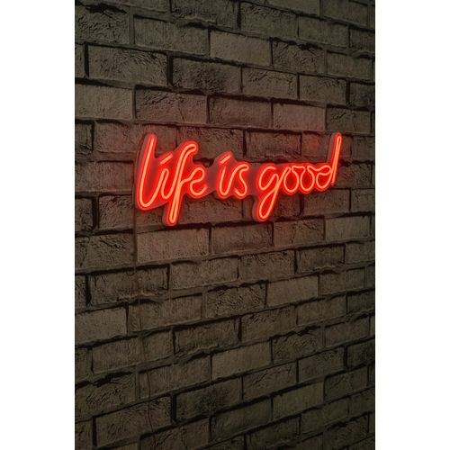 Life Is Good - Red Red Decorative Plastic Led Lighting slika 2