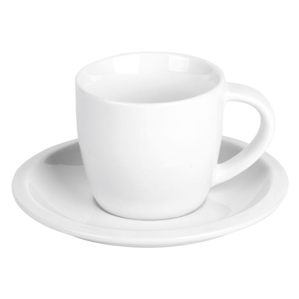 MOMENTO, šolja i tacna za "cappuccino" kafu, 150 ml, bela slika 1