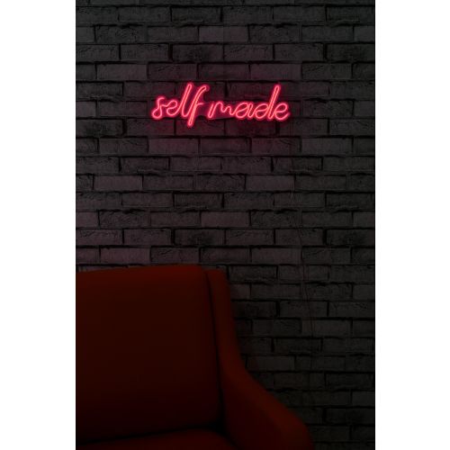 Wallity Ukrasna plastična LED rasvjeta, Self Made - Pink slika 3