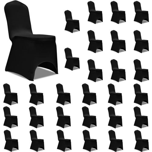 Navlake za stolice rastezljive crne 30 kom slika 1