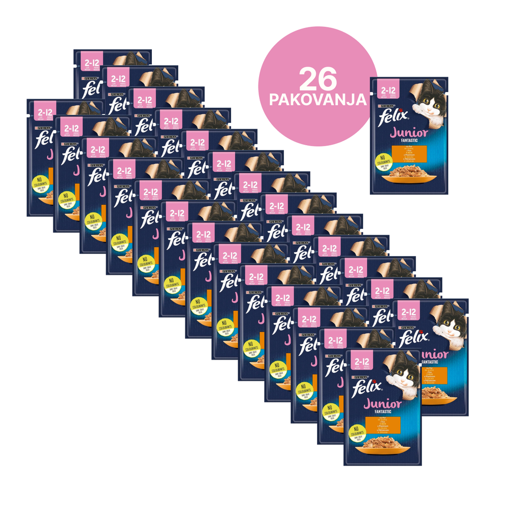 FELIX Fantastic za mačke Junior XXL Pakovanje ( 26x85g)  slika 1
