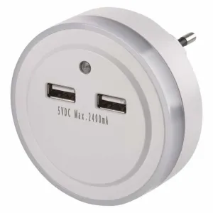 Noćno svetlo sa senzorom 230V 2xUSB Emos P3313