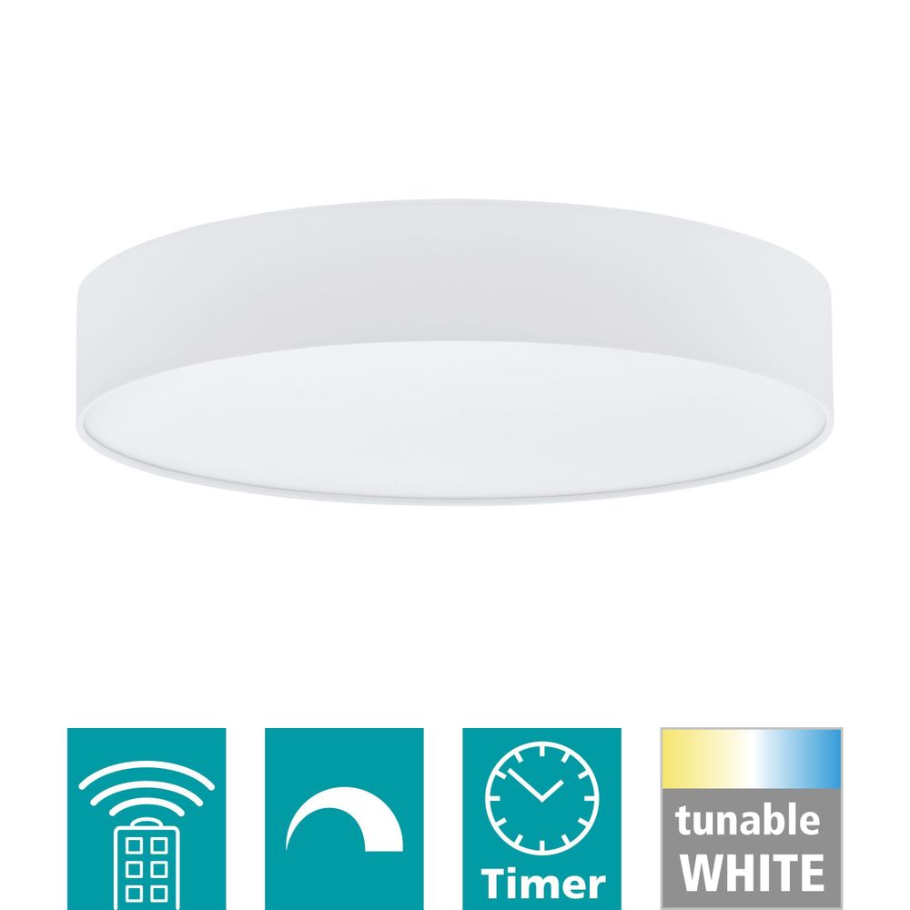Eglo Romao 1 Plafonjera sa LED Rasvjetom, 40W, Promjer 570mm, Dimabilna, Bijela, sa Daljinskim Upravljačem slika 2