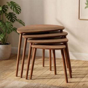 Nesting Table Nora - Set od 4 komada u boji orah