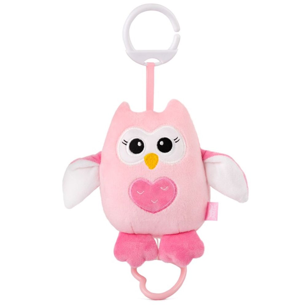 AMEK Plišana muzička igračka Sova 15cm, Pink slika 1