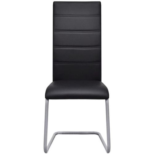 Konzolne blagovaonske stolice od umjetne kože 4 kom crne slika 7