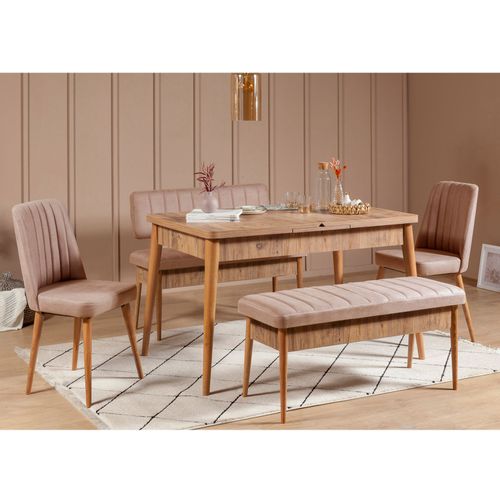 Woody Fashion Klupa, Atlantski bor Kamen, Vina Bench - Atlantic Pine, Stone slika 2