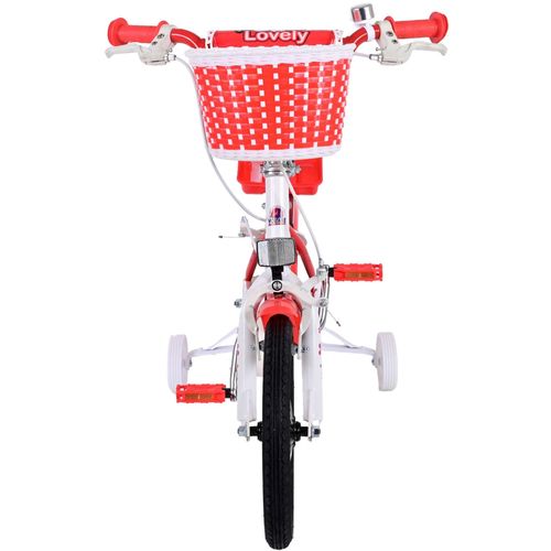 Dječji bicikl s dvije ručne kočnice Volare Lovely 14" crveno-bijeli slika 7