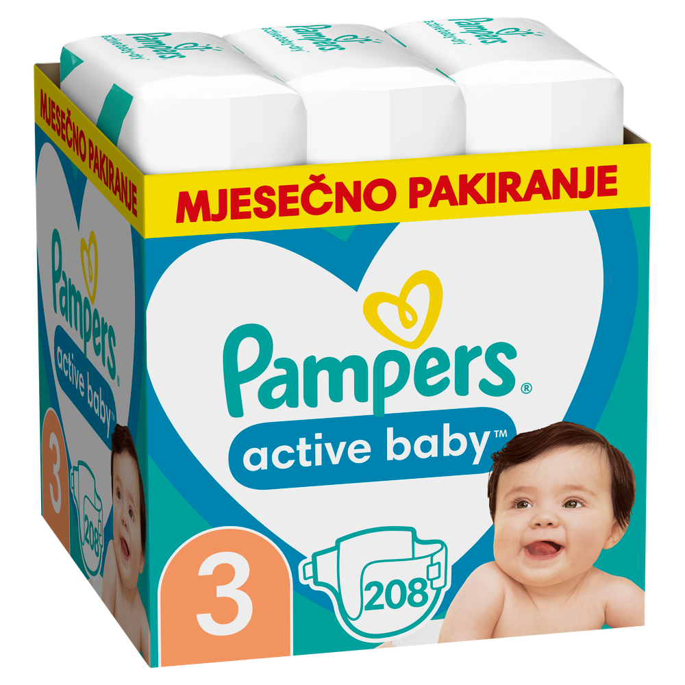 Pampers Active baby pelene mjesečno pakovanje slika 1