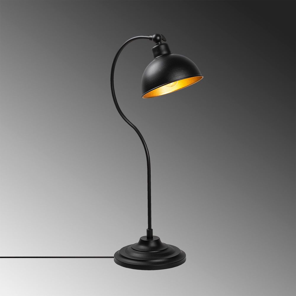 Konika - 12262 Crna i Zlatna Stolna Lampa slika 4