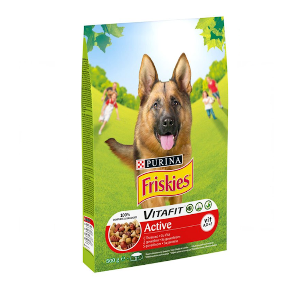 Friskies Vitafit Active suha hrana za pse Govedina 500g slika 1