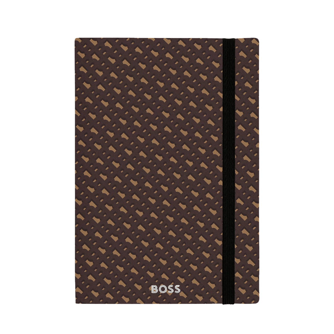 Hugo Boss Notes A5 sa monogramom, HNH412XL, braon slika 1