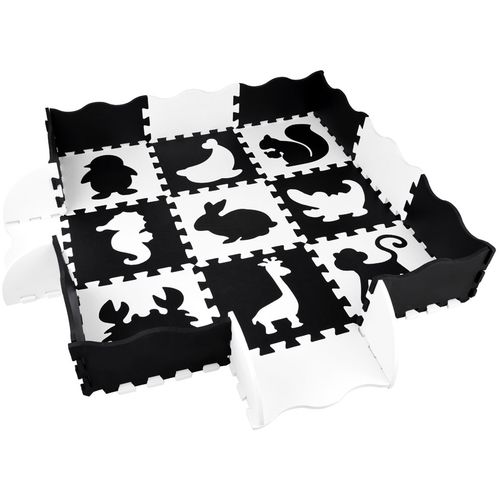 Pjenasta puzzle podloga za igru crno-bijela slika 6