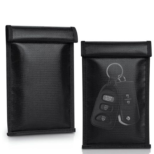 Techsuit – RFID torba protiv krađe – za ključeve – novac i kartice – vatrootporna – vodootporna- EMF Blocker- 14x9cm – crna slika 1