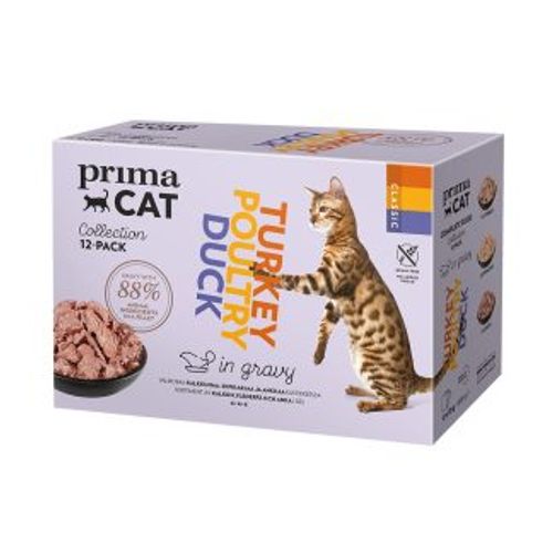 PrimaCat Multipack Ćuretina, Živina, Pačetina 12x85 g slika 1