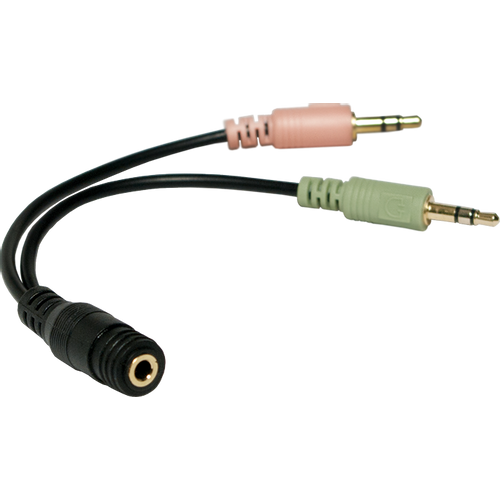 LogiLink Audio adapter 4-pin ženski 3.5 mm stereo na 2 x 3.5mm muški slika 2