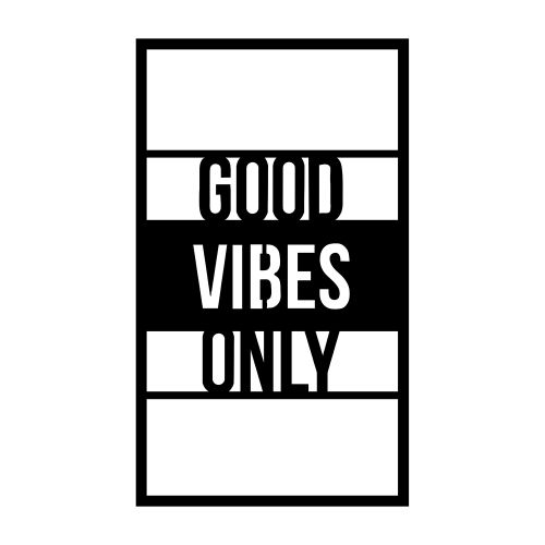 Wallity Metalna zidna dekoracija, Good Vibes Only slika 4