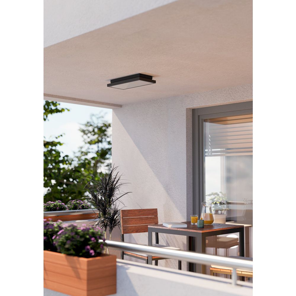 Eglo zidna rasvjeta casazza led 16w 3000k 2350lm crno/bijelo v:400mm slika 3