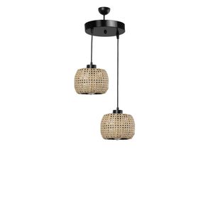 Tıger 2 Li Tepsili Rattan Sarkıt Rattan Chandelier