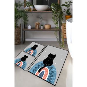 Set višebojnih prostirki za kupatilo Waiten (3 komada)