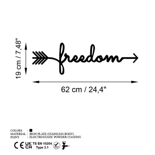 Wallity Metalna zidna dekoracija Freedom slika 6