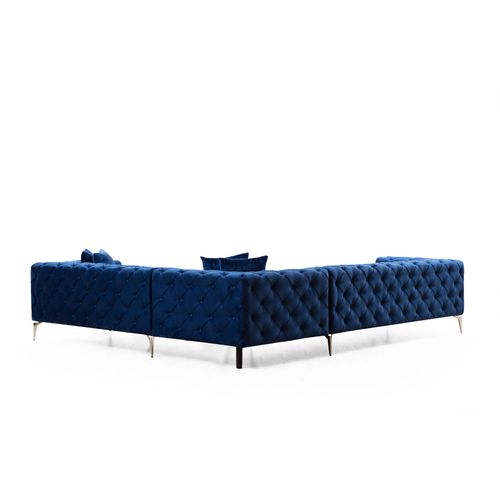 Atelier Del Sofa Kutna garnitura, Mornarsko plava, Como Left - Navy Blue slika 5