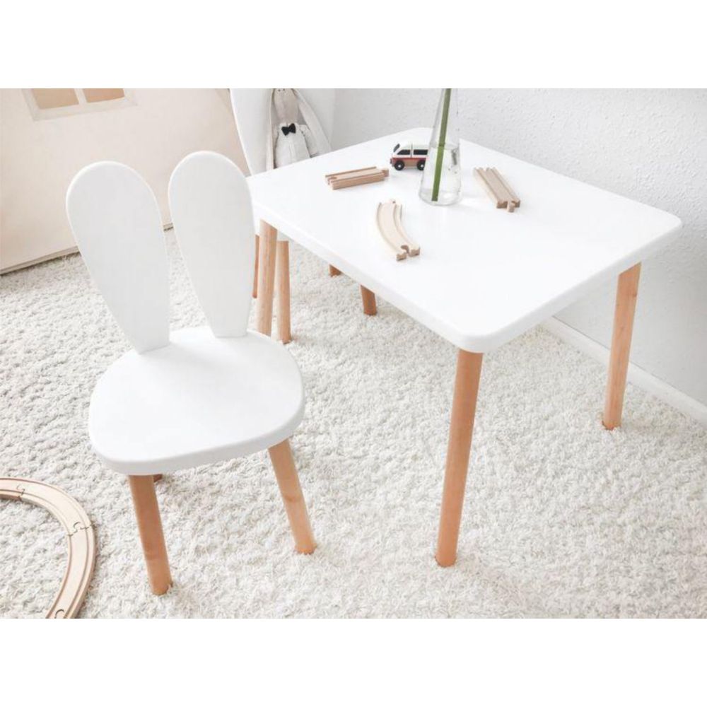 Bunny One Set - Bijeli Set Stola i Stolica za Djecu slika 2