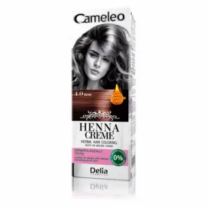 Farba za kosu bez amonijaka, na bazi prirodne kane (Hene) CAMELEO 4.0 Smeđa 75 g - DELIA