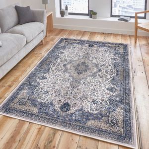 Elegantni Tepih WOOSONIL066 u Krem, Sivoj i Bež Boji (160 x 230 cm)