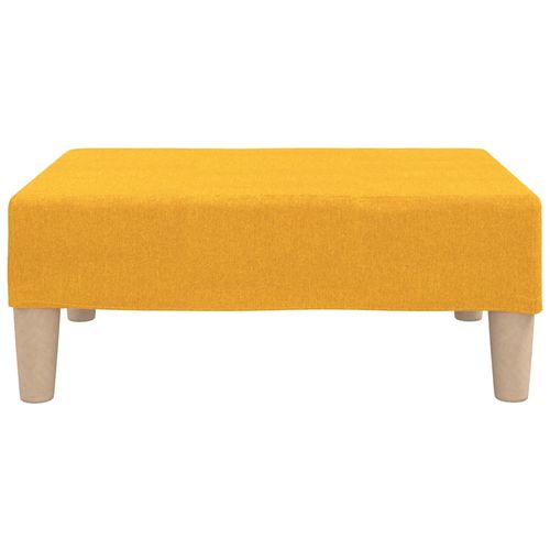 Dvosjed na razvlačenje od tkanine s 2 jastuka i tabureom žuti slika 8